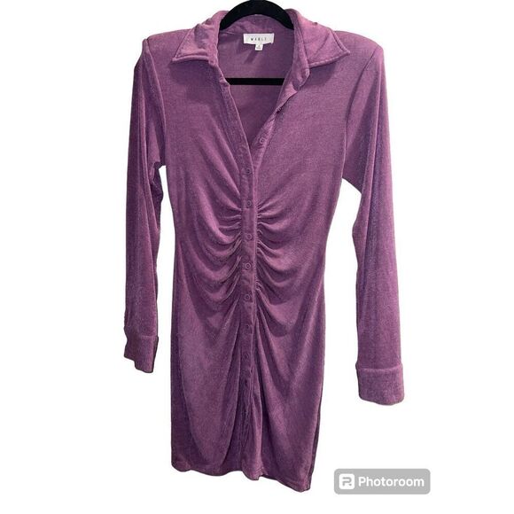 ✨MABLE EMERSYN SLINKY BUTTON DOWN SZ SMALL PURPLE DRESS✨ - Picture 6 of 10